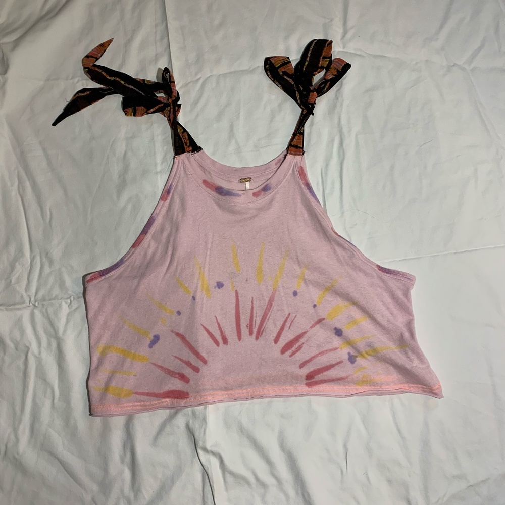 Pink tie-dye Free People medium